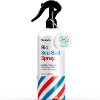 Sapiens Barbershop Salzwasserspray Haare - Sea Salt Spray Hair Men - Haarspray Männer BIO-Zertifiziert - Angereichert mit Keratin Salzspray für Haare - Texture spray haare Frischer Meeresduft von Sapiens