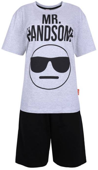 Sarcia.eu Schlafanzug Grau-schwarzes Pyjama/Schlafanzug für Herren MR. HANDSOME EMOJI XXL von Sarcia.eu