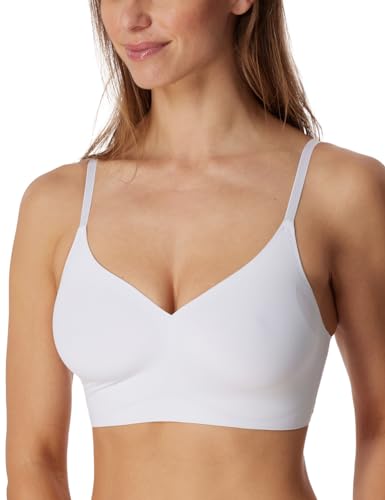 Schiesser Damen Spaghettiträger Mit Herausnehmbaren Pads - Invisible Soft Bustier, Weiss_179821, 42 EU von Schiesser