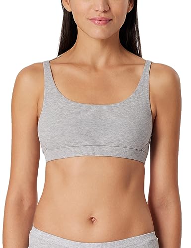 Schiesser Damen Organic Cotton-Pure Rib Bustier, grau-Mel_179880, 44 von Schiesser