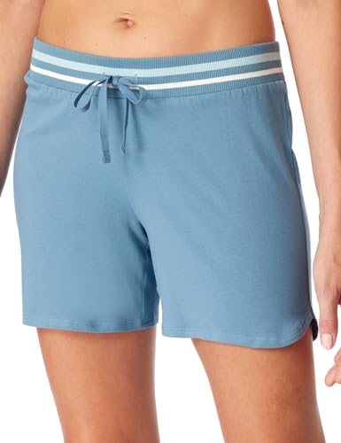 Schiesser Damen Schlafhose kurz Baumwolle Shorty-Mix + Relax Pyjamaunterteil, blaugrau_181191, 38 von Schiesser