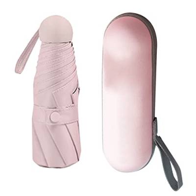 Serlium Handtaschen Regenschirm, Sonnenschutz Umbrella Mini-Taschen-UV-beständige Taschenschirme 2 Verwenden Sie 5-teiliges 8-kantiges Outdoor-Zubehör von Serlium