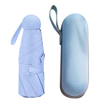Serlium Handtaschen-Regenschirm, Mini-Taschen-Uv-Beständige Taschenschirme 2 Verwenden Sie 5-Teiliges 8-Kantiges Outdoor-Zubehör(Blau) von Serlium