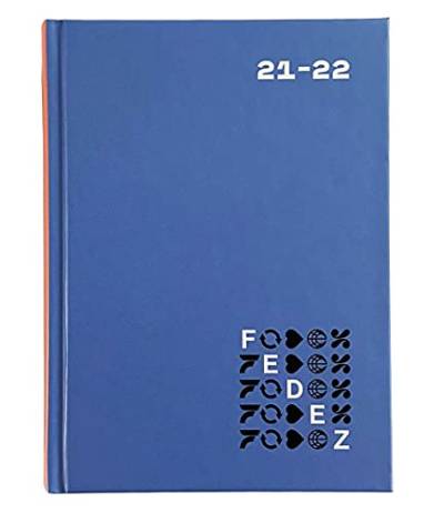 Seven Pocket Tagebücher 16 Monate Datum FEDEZ X, blau, Taglia Unica, Modern von Seven