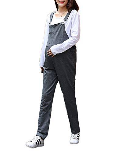 Latzhose | Umstandsmode | Maternity Dungarees | Overall Salopette | Umstandslatzhose Rauchfarben 2XL von Shaoyao