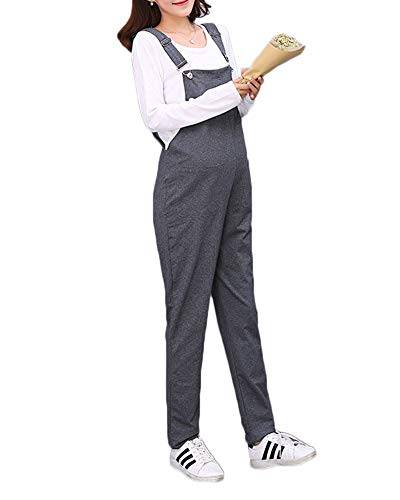 Shaoyao Jumpsuit Damen Umstandsmode Umstands Latzhose Umstandshose Rauchfarben 2XL von Shaoyao