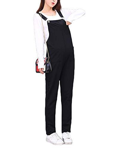 Shaoyao Jumpsuit Damen Umstandsmode Umstands Latzhose Umstandshose Schwarz L von Shaoyao