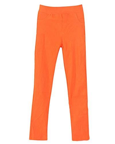 Shaoyao Mädchen Kinder Leggings Dicke Warme Leggins Elastische Legging Hosen Orange 150 von Shaoyao