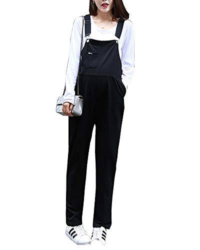 Shaoyao Umstandsmode Overalls Trägerhose Hose Latzhose - Strapsanzug Jumpsuit Strampler Spielanzug Schwangerschaft Schwarz XL von Shaoyao