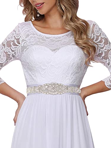 Gürtel-Strassapplikation - Hochzeits-Schärpe, Elfenbein-Brautgürtel für Hochzeitskleidzubehör, Braut-Kopfstück, Gürtel fürs Kleid, Hochzeits-Strumpfbänder, weibliche Unterwäsche RA300, silber (Silver) von ShinyBeauty