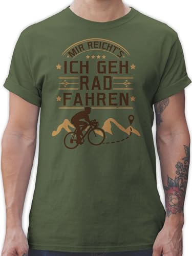 T-Shirt Herren - Fahrrad Bekleidung Radsport - Mir reicht's Rad Fahren - XL - Army Grün - t- Shirt Fahrrad+Tshirt+männer Geschenke für Radfahrer Tshirt männer Baumwolle Bekleidungs von Shirtracer