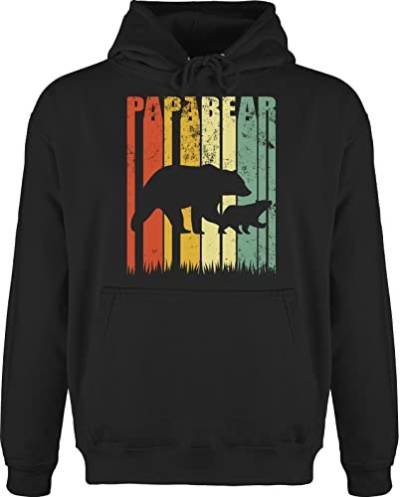 Hoodie Herren Pullover Männer - zum - Papa Bär Weihnachten Bester Papa - 4XL - Schwarz - vaeter Geschenke für väter papatag Best Vatertagsgeschenk sprüche Vater erster von Shirtracer