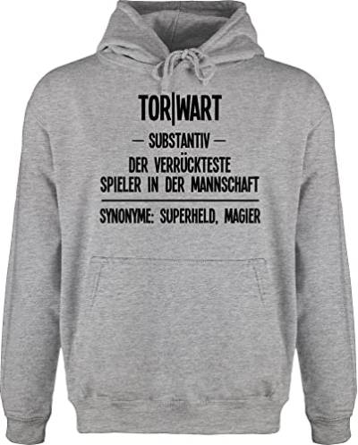 Hoodie Herren Pullover Männer - Handball WM 2023 Trikot Ersatz - Torwart Definition - XS - Grau meliert - handballer handball, halbball beachhandball geschenk sprüche em geschenke fan 2022 fans von Shirtracer