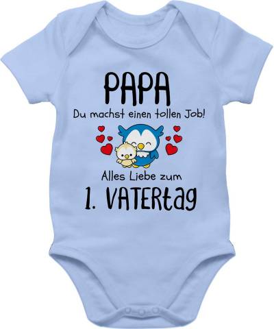 Shirtracer Shirtbody 1. Vatertag - Papa du machst einen tollen Job Geschenk Vatertag Baby von Shirtracer