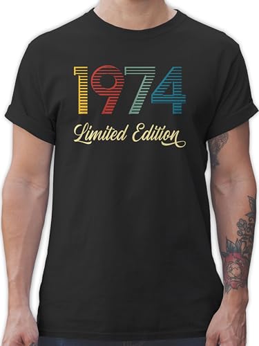 T-Shirt Herren - 50. Geburtstag - Limited Edition 1974 - L - Schwarz - Geschenkideen für 50 jährigen zum 50er Tshirt Mann Shirts 50ste fuffzich Shirt männer Geschenk 50-er t Jahre 50ziger Maenner von Shirtracer