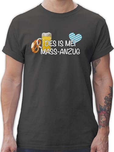 T-Shirt Herren - Kompatibel mit Oktoberfest - Mass-Anzug - 4XL - Dunkelgrau - Trachtenmode t Shirt bayrisch Shirts männer trachtentop Bavarian t-Shirts Trachten- Tshirts Octoberfest Tshirt von Shirtracer