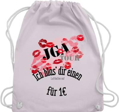 Turnbeutel Rucksack - Junggesellenabschied Frauen - JGA Tour - Ich blas dir einen Luftballon auf - Unisize - Pastell Rosa - beutel hen party sportbeutel stoff damen bachelorette rucksäcke mädels von Shirtracer