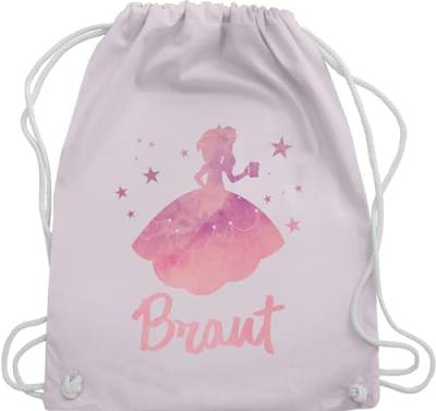 Turnbeutel Rucksack - Junggesellenabschied Frauen - JGA Prinzessin - Braut - Unisize - Pastell Rosa - polterabend beutelrucksack beutel poltern tasche damen bachelorette taschen outfit bridal shower von Shirtracer