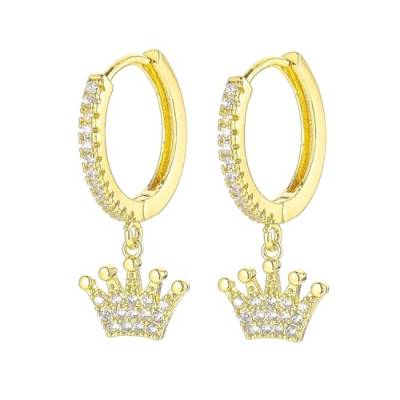 Ohrringe Ohrstecker Damen Schmuck Earrings Circle Creolen Dangle Drop Ohrringe Für Damen Gold von SiVaji