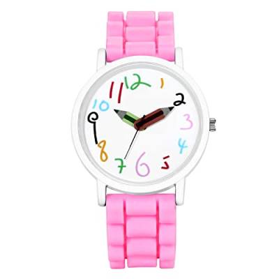 Silverora Kinder Jugendliche Armbanduhr, Fashion Casual Analog Quarz Uhr, Rund Zifferblatt Lässig Armbanduhr von Silverora