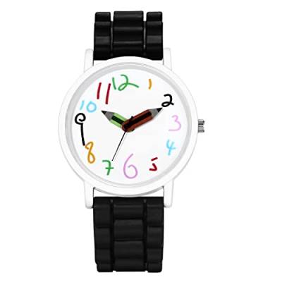 Silverora Kinder Jugendliche Armbanduhr, Fashion Casual Analog Quarz Uhr, Rund Zifferblatt Lässig Armbanduhr von Silverora