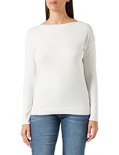 Sisley Damen L/S 14etm1a48 Sweater, White 074, XL EU von SISLEY