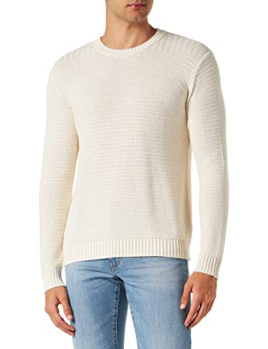 Sisley Men's L/S 1336S101C Sweater, Creamy White 902, M von SISLEY