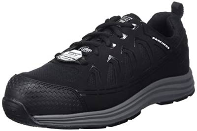 Skechers Herren Malad II ESD Composite Safety Toe BAU-Schuhe, Black, 45.5 EU von Skechers