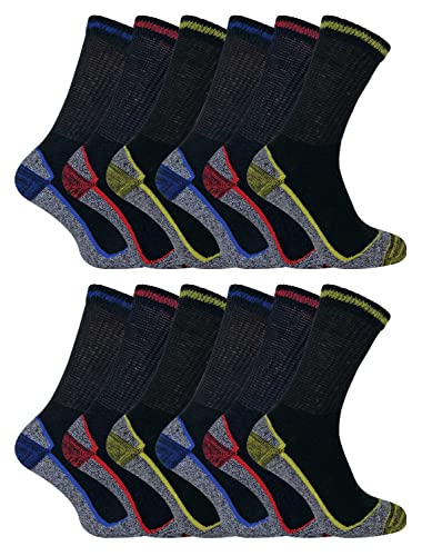 Sock Snob 3, 6, 12 Paar Herren Damen Atmungsaktiv Dünn Anti Schweiss Bambus Arbeitssocken für Sommer (37-42 eu, BWS 12 Pairs) von Sock Snob