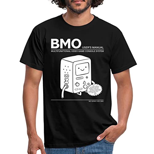 Spreadshirt Adventure Time Mit Finn Und Jake BMO Beemo Männer T-Shirt, XL, Schwarz von Spreadshirt