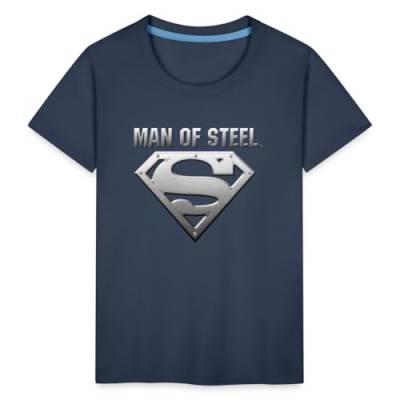 Spreadshirt DC Comics Superman Logo Man of Steel Kinder Premium T-Shirt, 98/104 (2 Jahre), Navy von Spreadshirt