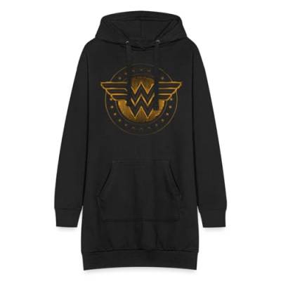 Spreadshirt DC Comics Wonder Woman Logo Mit Sternchen Hoodie-Kleid, L, Schwarz von Spreadshirt