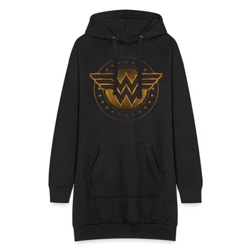 Spreadshirt DC Comics Wonder Woman Logo Mit Sternchen Hoodie-Kleid, S, Schwarz von Spreadshirt