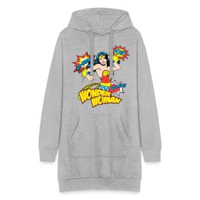 Spreadshirt DC Comics Wonder Woman Retro Hoodie-Kleid, L, Grau meliert von Spreadshirt