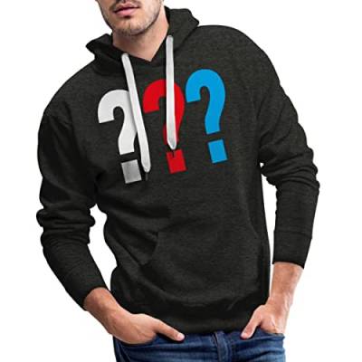 Spreadshirt Die DREI Fragezeichen Logo Männer Premium Hoodie, M, Anthrazit von Spreadshirt