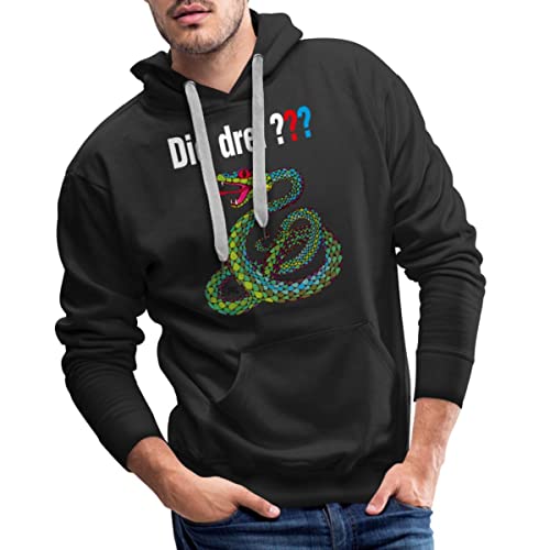 Spreadshirt Die DREI Fragezeichen und die singende Schlange Männer Premium Hoodie, XXL, Schwarz von Spreadshirt