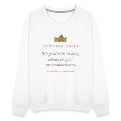 Spreadshirt Downton Abbey Violet Crawley Good to Be In Love Frauen Premium Pullover, XXL, weiß von Spreadshirt