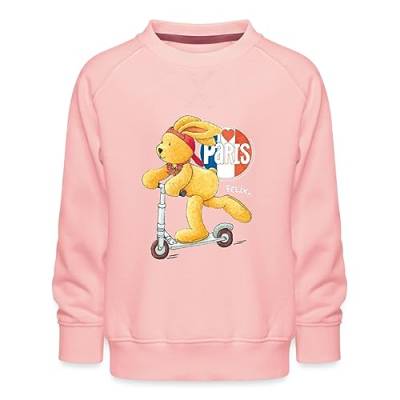 Spreadshirt Felix der Hase Liebt Paris Kinder Premium Pullover, 152/164 (12-14 Jahre), Kristallrosa von Spreadshirt