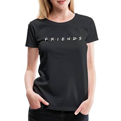 Spreadshirt Friends Logo Frauen Premium T-Shirt, XL, Schwarz von Spreadshirt