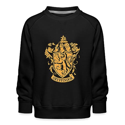 Spreadshirt Harry Potter Haus Gryffindor Wappen Logo Kinder Premium Pullover, 134/146 (9-11 Jahre), Schwarz von Spreadshirt