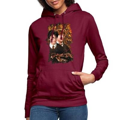 Spreadshirt Harry Potter Ugly Christmas Harry & Ron Frauen Hoodie, L, Bordeaux von Spreadshirt