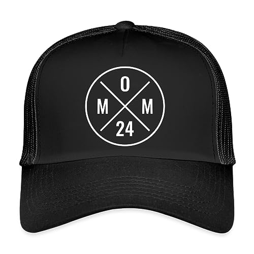 Spreadshirt Mama 2024 Mom Trucker Cap, One Size, Schwarz/Schwarz von Spreadshirt