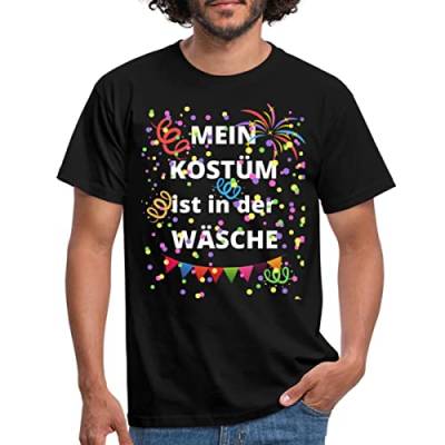 Spreadshirt Mein Kostüm Ist In Der Wäsche Fasching Karneval Outfit Männer T-Shirt, 4XL, Schwarz von Spreadshirt