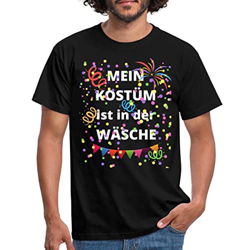 Spreadshirt Mein Kostüm Ist In Der Wäsche Fasching Karneval Outfit Männer T-Shirt, XXL, Schwarz von Spreadshirt