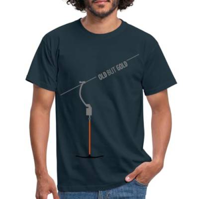 Spreadshirt Old But Gold Der Ankerlift im Skigebiet Männer T-Shirt, 4XL, Navy von Spreadshirt