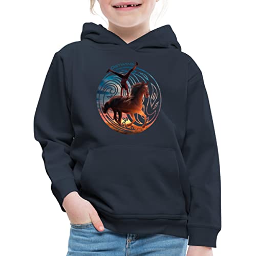 Spreadshirt Ostwind Der Große Orkan Yin & Yang Symbol Kinder Premium Hoodie, 134/146 (9-11 Jahre), Navy von Spreadshirt