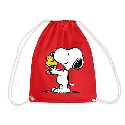 Spreadshirt Peanuts Snoopy Und Woodstock Turnbeutel, One size, Rot von Spreadshirt