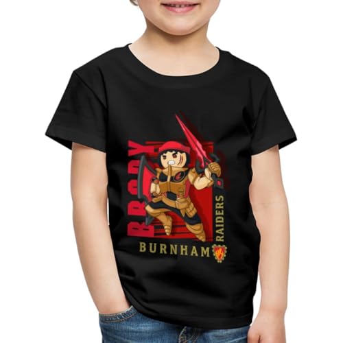 Spreadshirt Playmobil Novelmore Burnham Raiders Brody Kinder Premium T-Shirt, 134/140 (8 Jahre), Schwarz von Spreadshirt