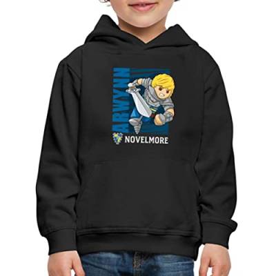 Spreadshirt Playmobil Novelmore Charakter Arwynn Kinder Premium Hoodie, 134/146 (9-11 Jahre), Schwarz von Spreadshirt