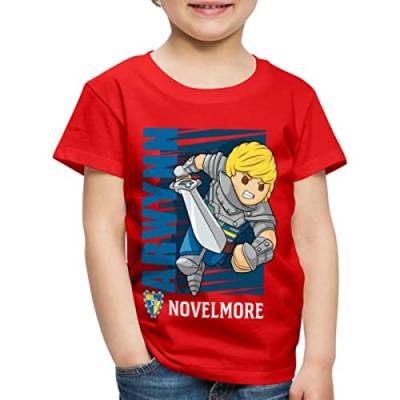 Spreadshirt Playmobil Novelmore Charakter Arwynn Kinder Premium T-Shirt, 134/140 (8 Jahre), Rot von Spreadshirt